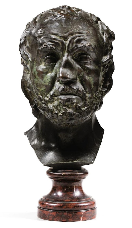 MASQUE DE L'HOMME AU NEZ CASSÉ, VERSION DITE TYPE I, DEUXIÈME MODÈLE by Auguste Rodin