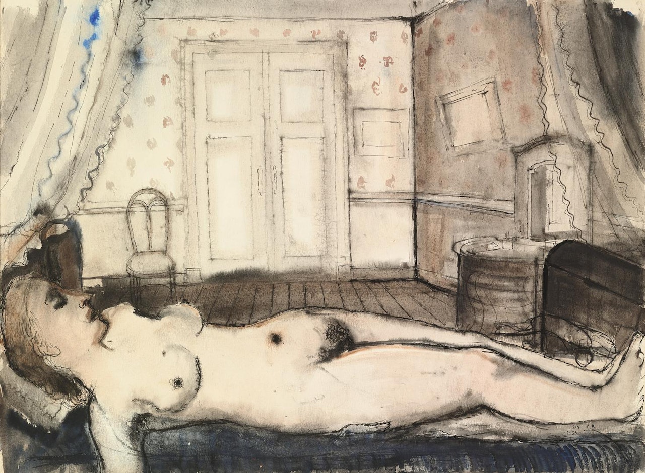 FEMME ENDORMIE by Paul Delvaux
