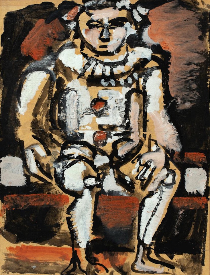 PIERROT ASSIS by Georges Rouault