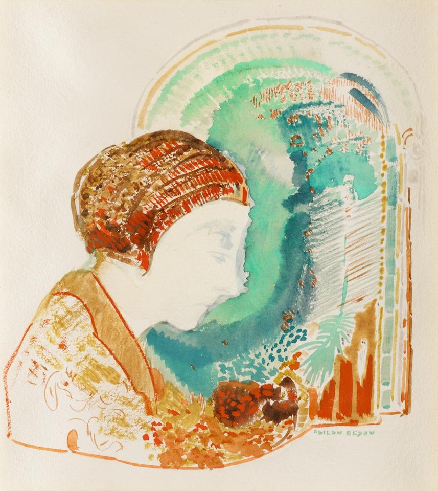 TÊTE DE FEMME by Odilon Redon