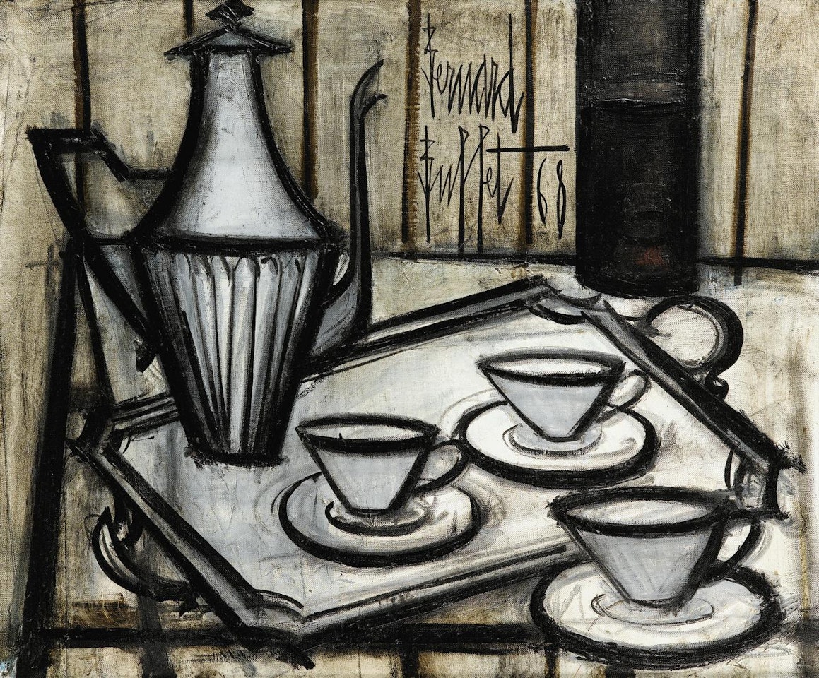 NATURE MORTE AU SERVICE À CAFÉ by Bernard Buffet