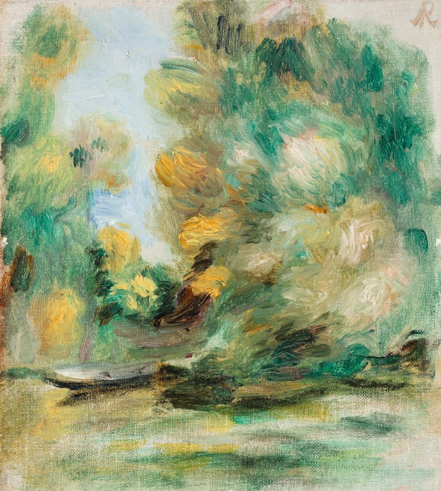 BORD DE RIVIÈRE, LA BARQUE by Pierre-Auguste Renoir
