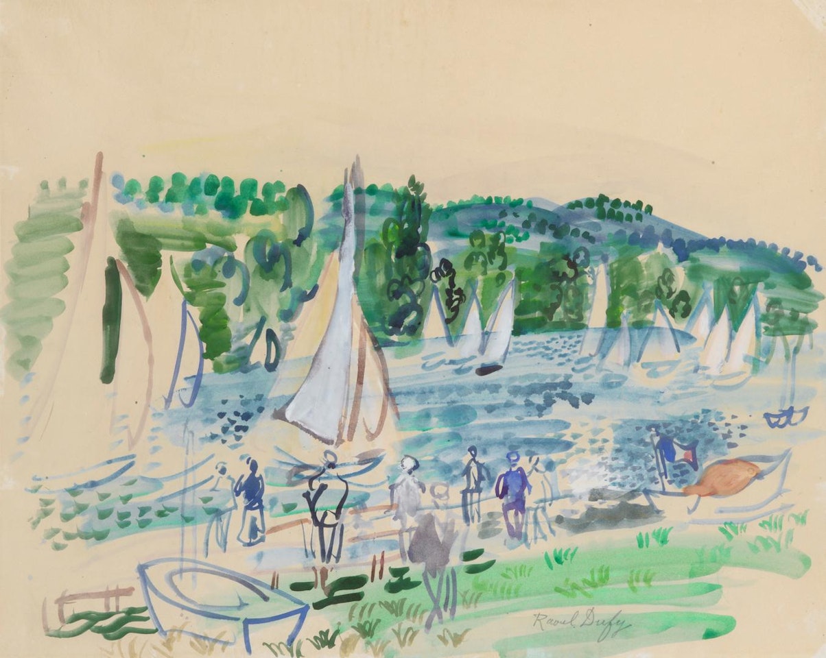 RÉGATES SUR LE FLEUVE by Raoul Dufy