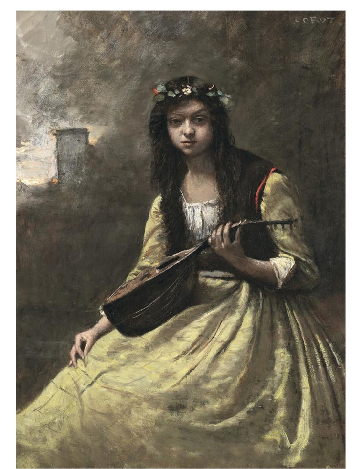 La Zingara by Jean Baptiste Camille Corot