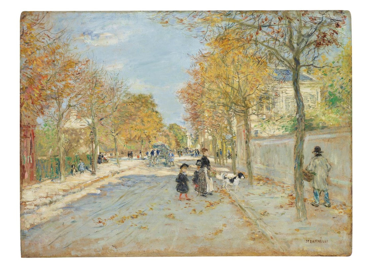 Rue de la Faisanderie, l'automne by Jean Francois Raffaelli