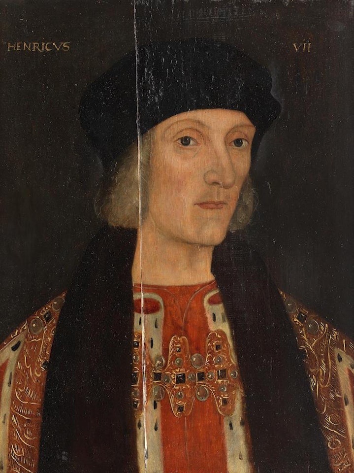 Portrait of Henry VII, bust-length, in ermine trimmed costume by English School