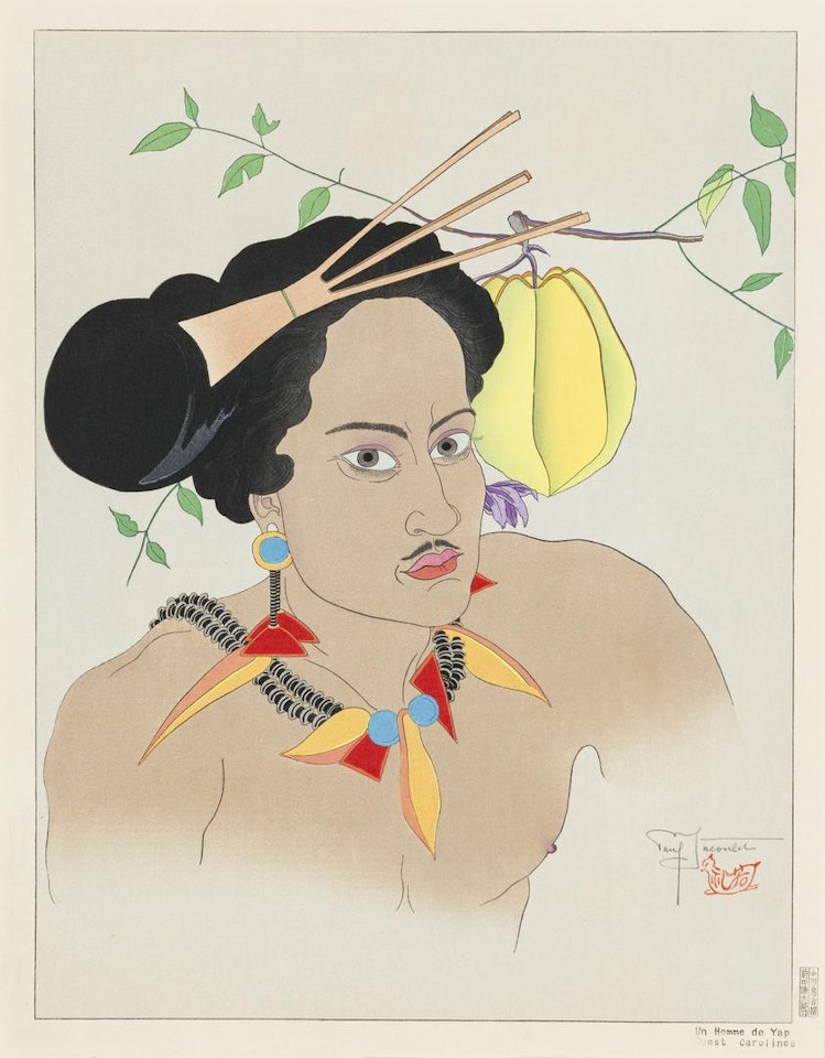 Un Homme de Yap, Ouest Carolines by Paul Jacoulet