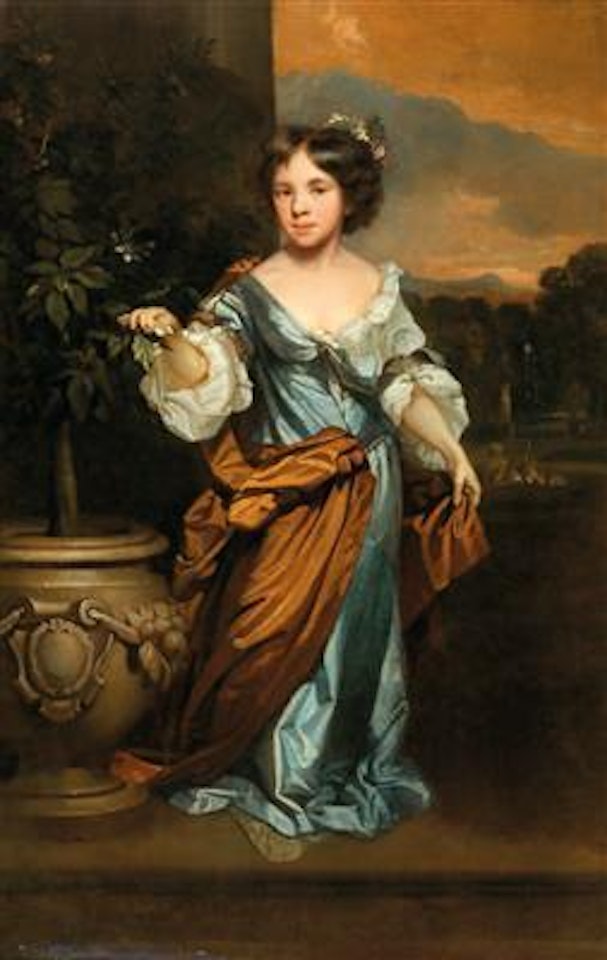 Portrait of a girl, full-length by Nicolaes Maes