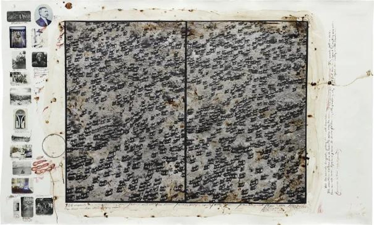 756 elephants in a “misery likes company” formation / destroyed social units from starvation / exceeding carrying capacity / over-population / + mismanagement / TSAVO / @ the Mkomazi border / for The End of the Game / last word from Paradise by Peter Beard