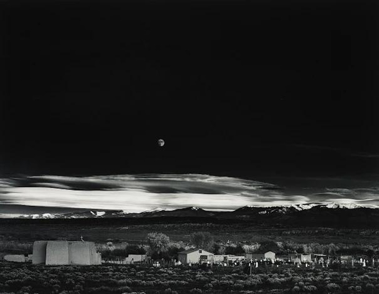 Moonrise Hernandez, New Mexico by Ansel Adams
