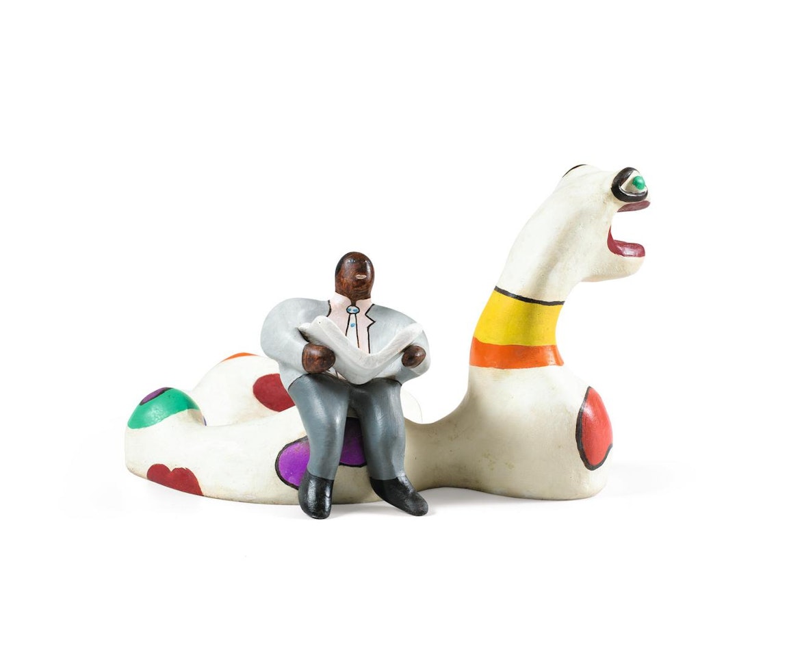 SERPENT AND DADDY, HOMME LISANT SUR UN SERPENT (LA MÉNAGERIE) by Niki de Saint Phalle