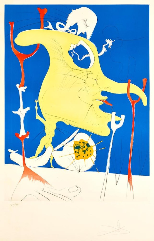 Le Dernier Venue de la Derniere Planete, from La Conquete du Cosmos (F. 74-12G) by Salvador Dali