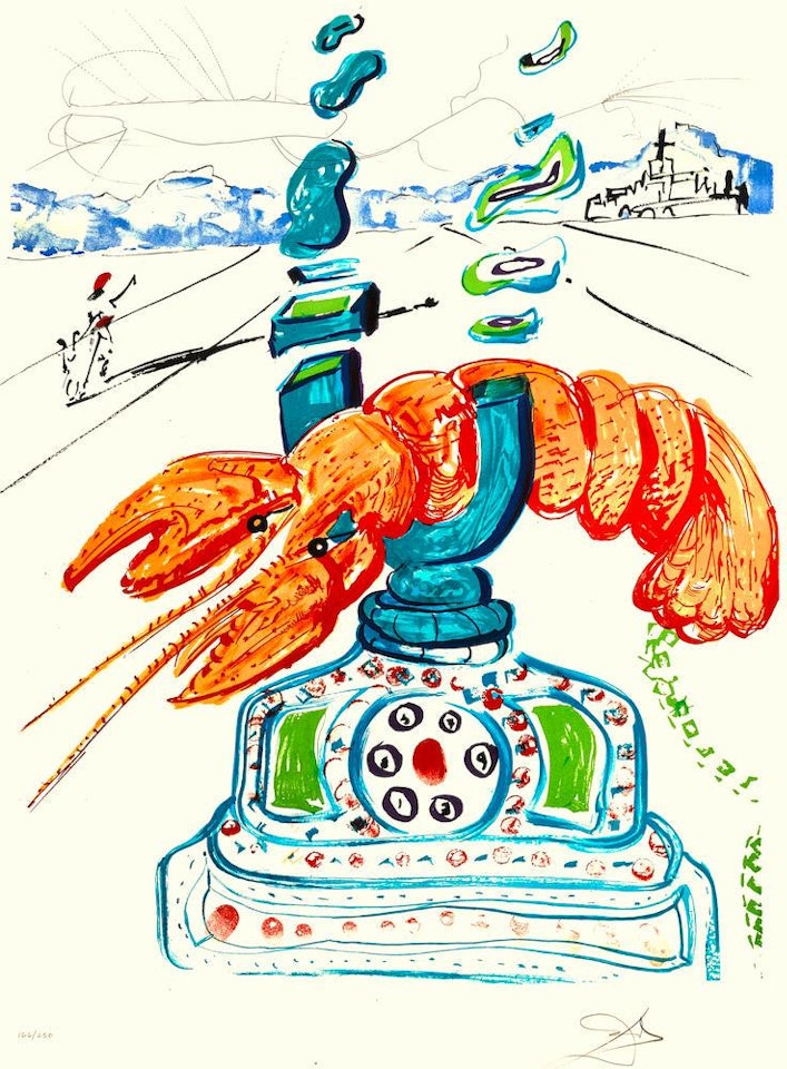 Cybernetic Lobster Telephone, from Imagination and Objects of the Future (F.75-11I) by Salvador Dali