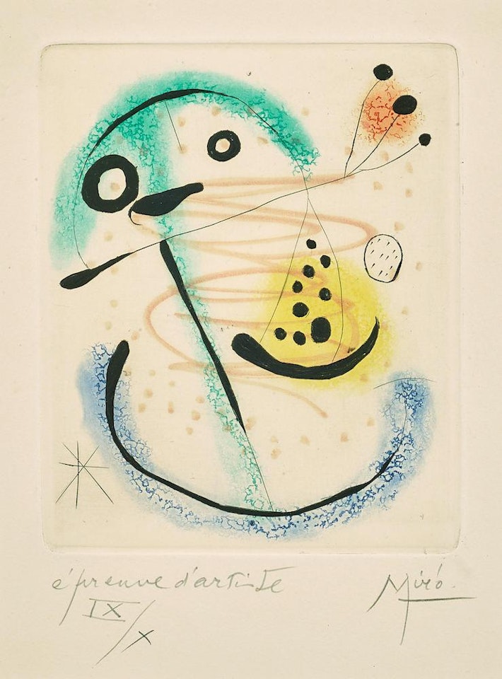 One Plate, from La Bague D'Aurore (D. 139) by Joan Miró