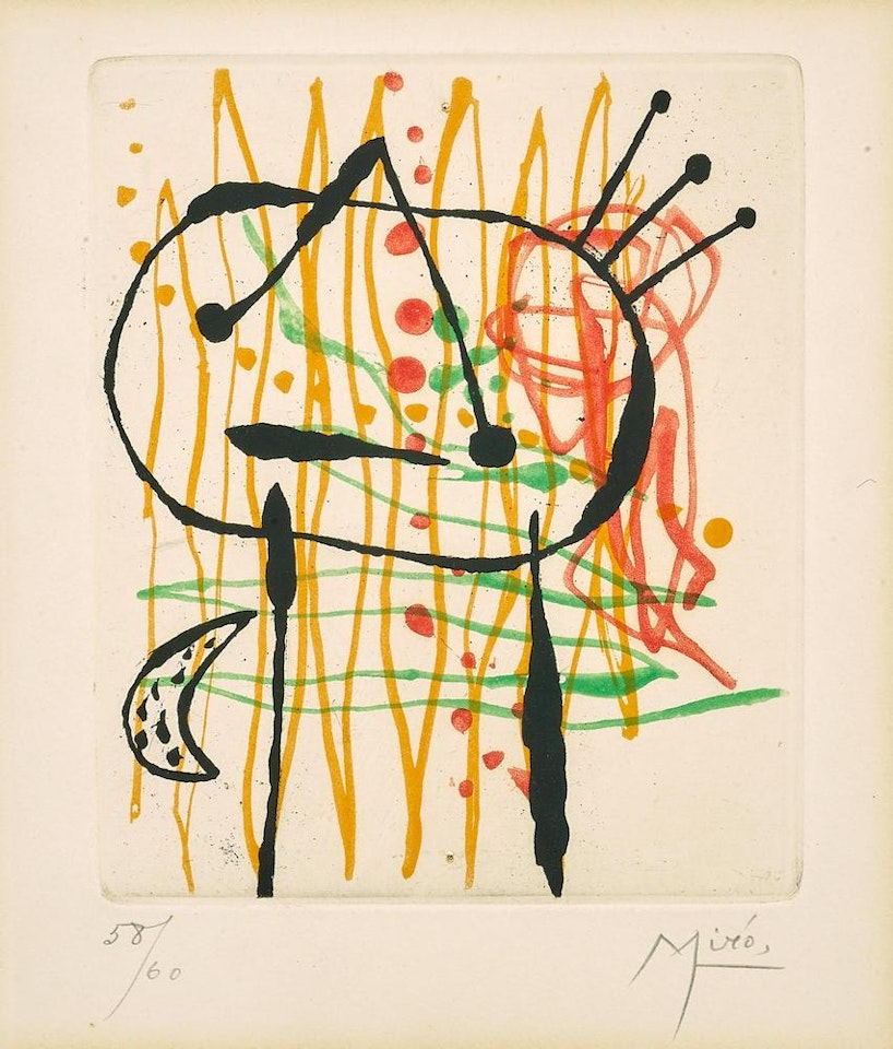 One Plate, from La Bague D'Aurore (D. 134) by Joan Miró