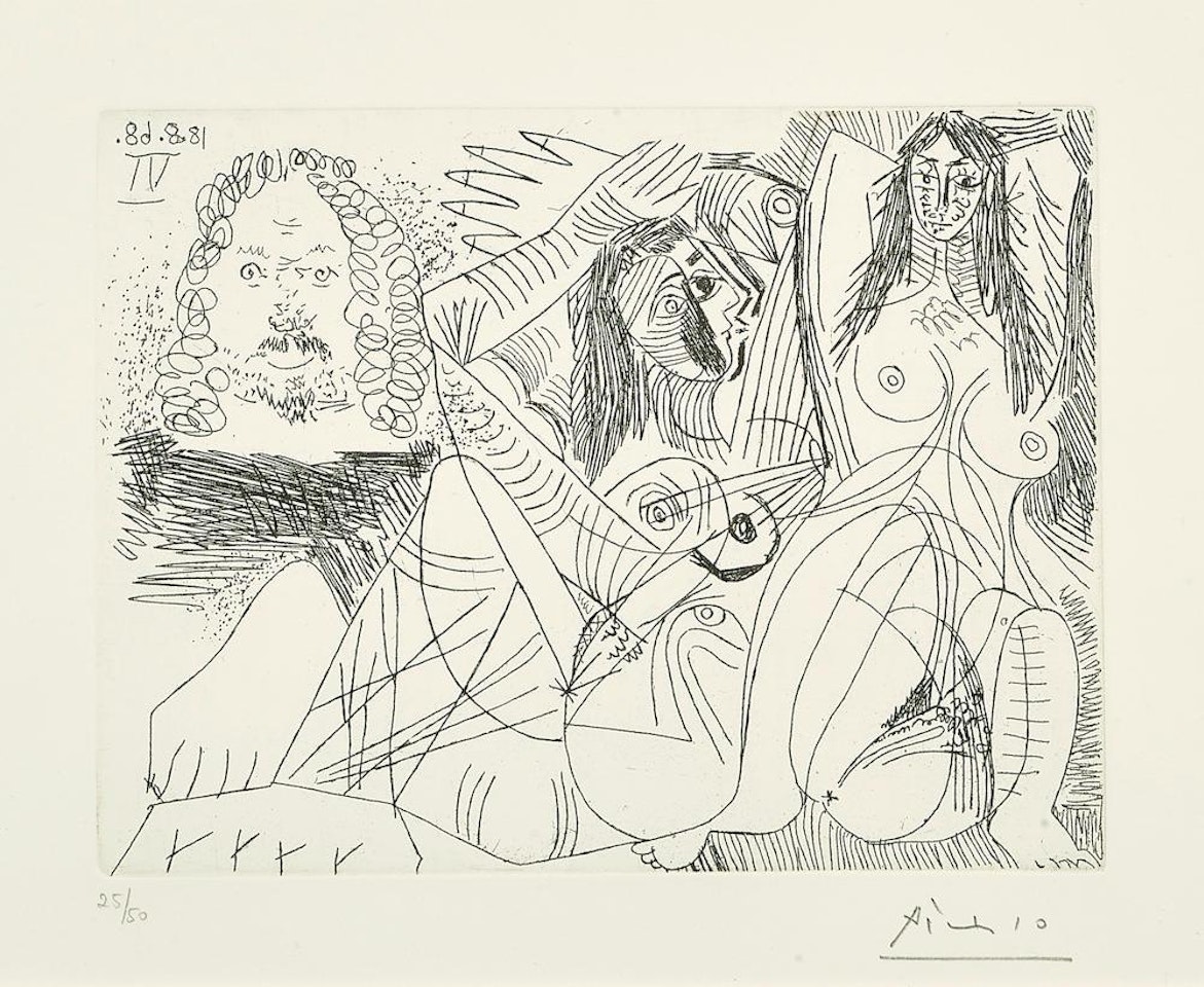 Homme Rembranesque, et Deux Femmes Nues, from Séries 347 (Bl. ; B. 1784) by Pablo Picasso