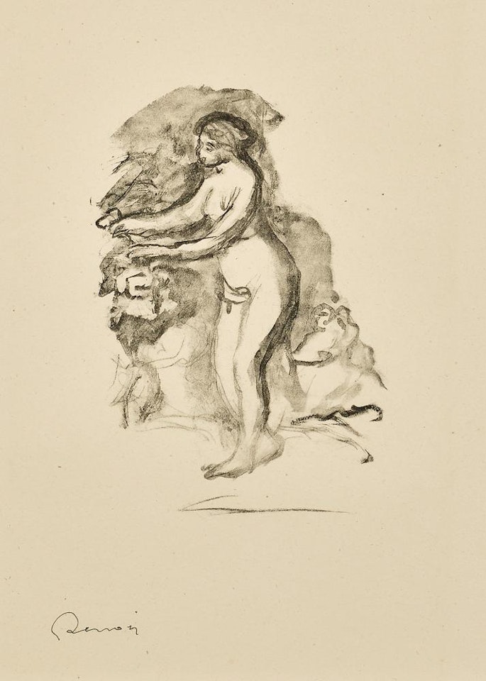 Femme au Cep de Vigne, from L'Album des Douze Lithographies Originales de Pierre-Augusute Renoir (D. 44) by Pierre-Auguste Renoir