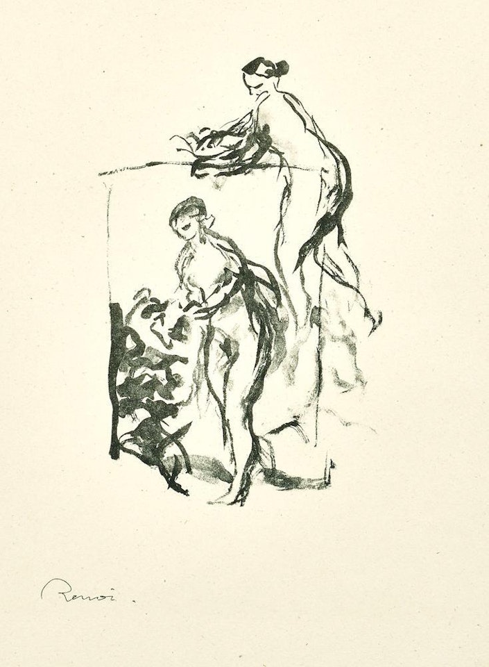 Femme au Cep de Vigne, 3e Variante, from L'Album des Douze Lithographies Originales de Pierre-Auguste Renoir (D. 47) by Pierre-Auguste Renoir