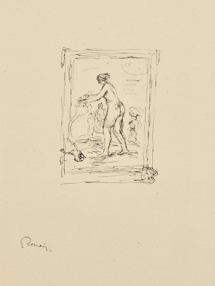 Femme au Cep de Vigne, 2nd Variante, from L'Album des Douze Lithographies Originales de Pierre-Auguste Renoir (D. 46) by Pierre-Auguste Renoir