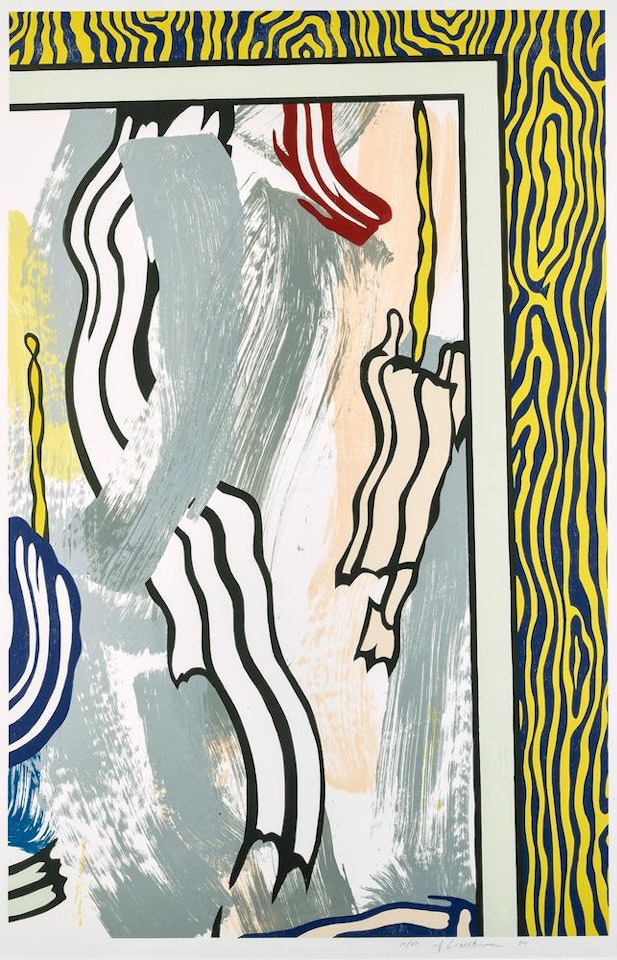 Painting on Blue and Yellow Wall, from the Paintings Series (C. 208) by Roy Lichtenstein