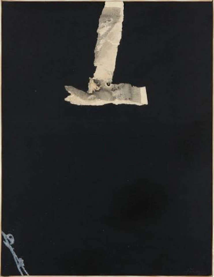 Collage noir (Black Collage) by Antoni Tapies