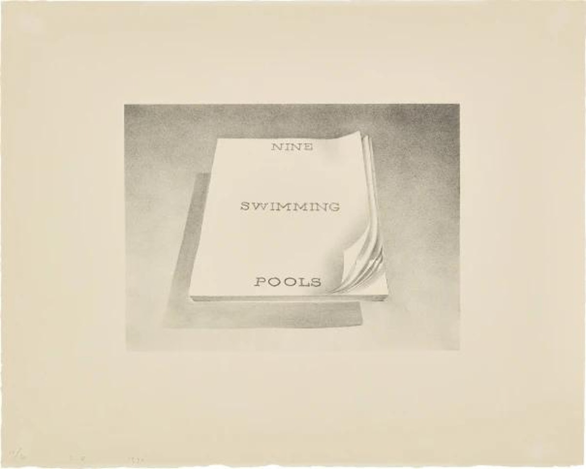 Nine Swimming Pools, from the Book Covers series by Ed Ruscha