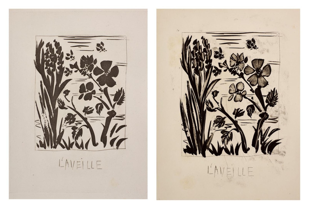 TWO WORKS: L'AVEILLE (L'ABEILLE) (B. 349; BA. 596) by Pablo Picasso