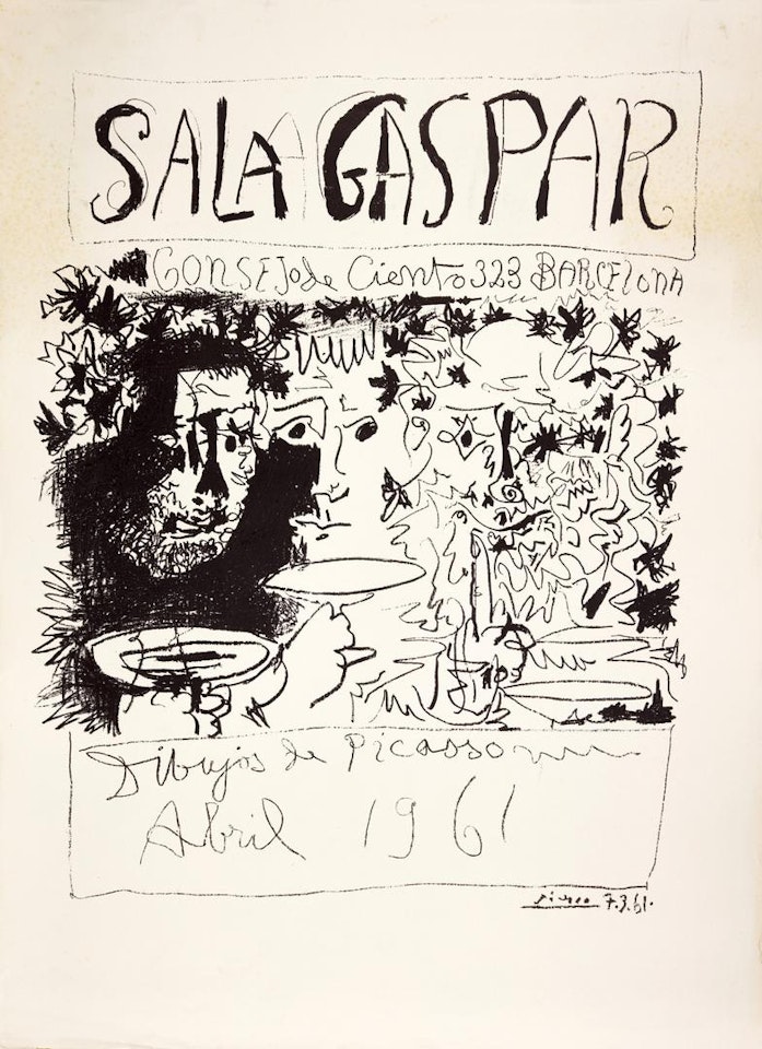 AFFICHE BARCELONE, AVRIL 1961 - TROIS BUVEURS (B. 1294; M. 340) by Pablo Picasso