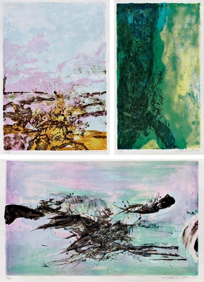 No. 392; Sans titre; No. 277 by Zao Wou-Ki