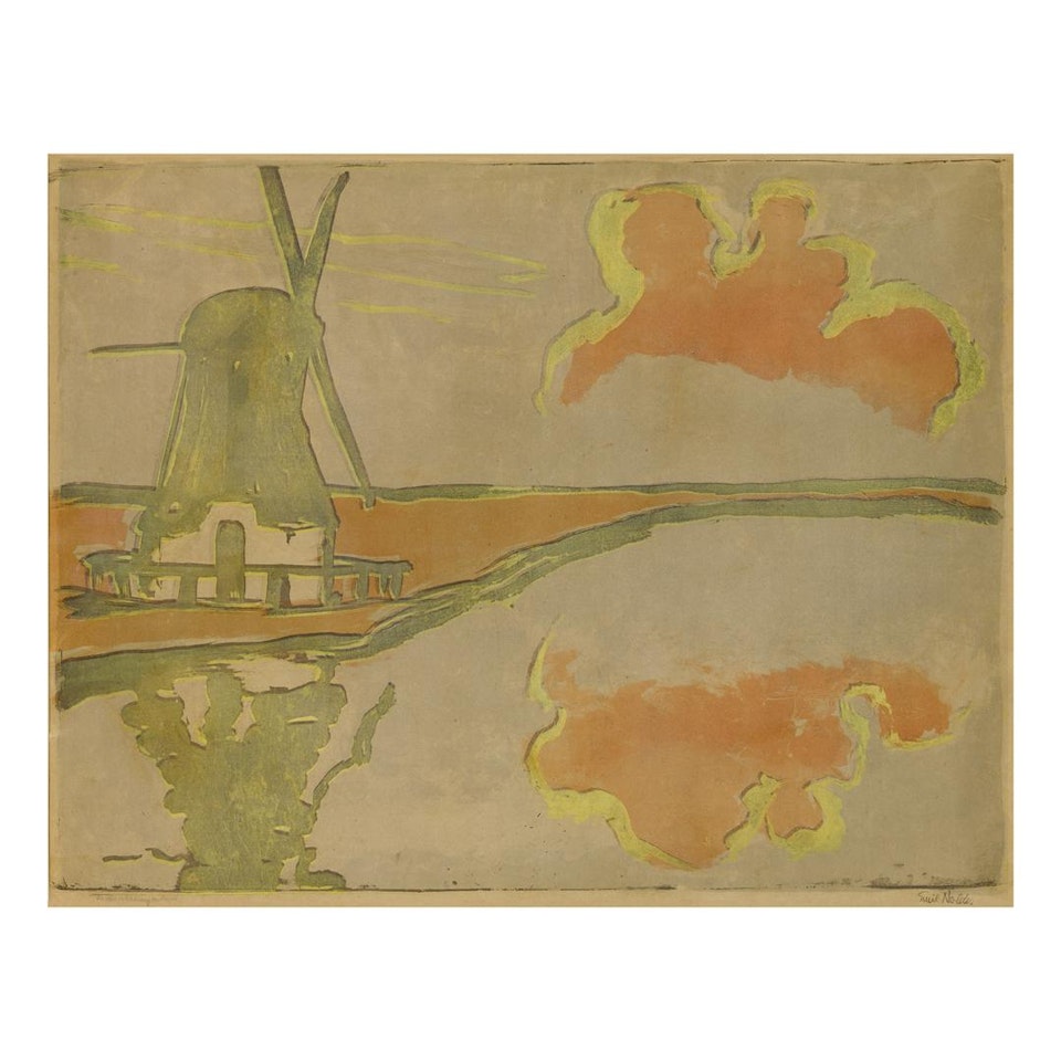 MÜHLE AM WASSER (SCH. L 82) by Emil Nolde
