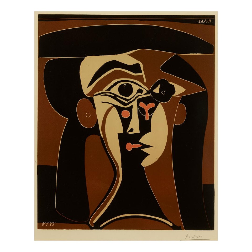 JACQUELINE AU CHAPEAU NOIR (B. 1028; BA. 1311) by Pablo Picasso