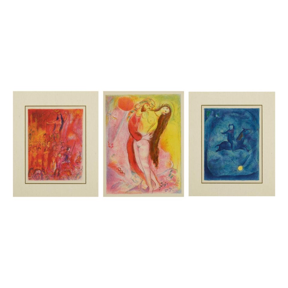 FOUR TALES FROM ARABIAN NIGHTS: THREE PRINTS (MOURLOT 37, 39 & 47; CRAMER BOOKS 18) by Marc Chagall