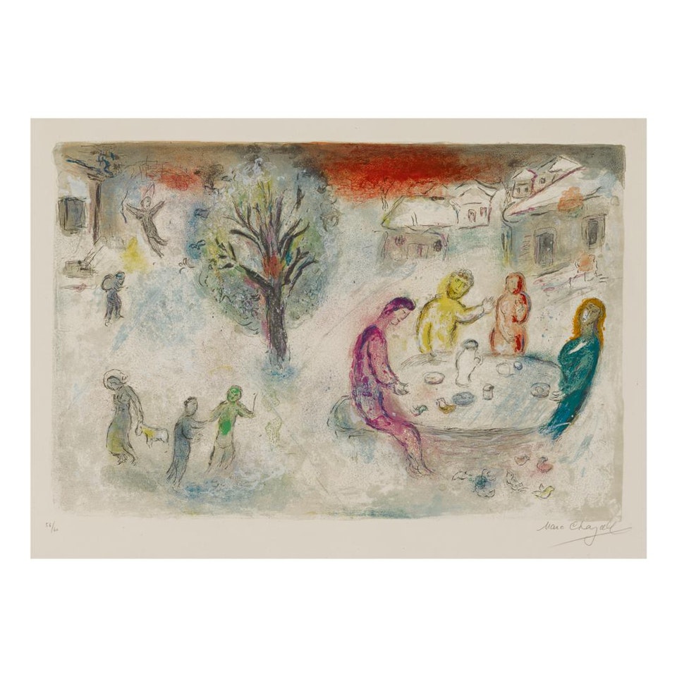 THE MEAL AT DRYAS'S HOUSE (M. 334; SEE C. BKS. 46) by Marc Chagall