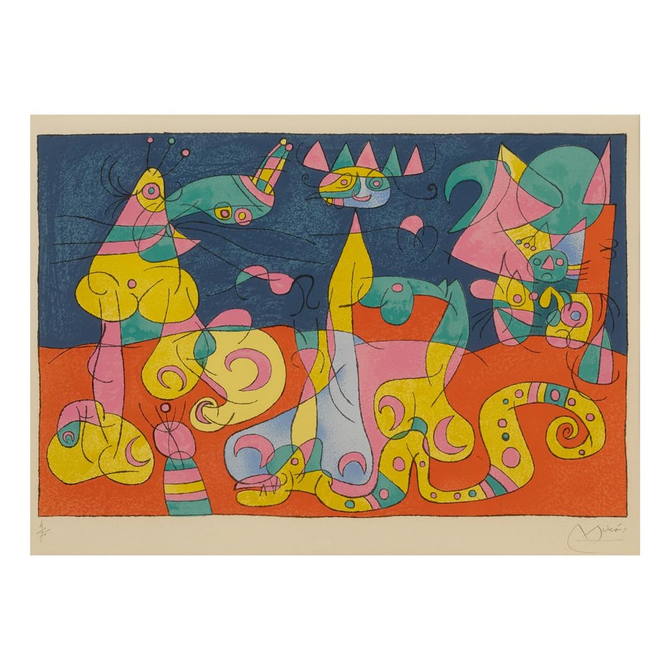 SUITES POUR UBU ROI: PLATE IV (M. 395; SEE C. BKS. 108) by Joan Miró
