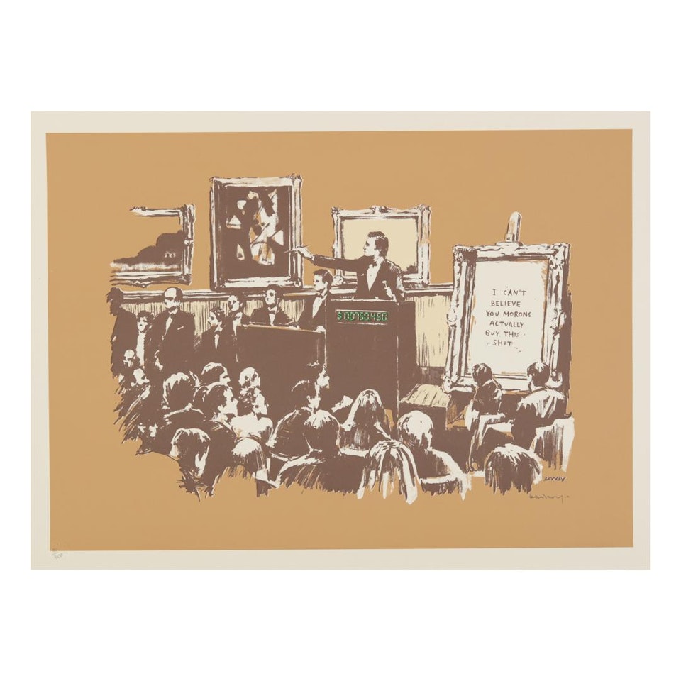 MORONS (SEPIA) by Banksy