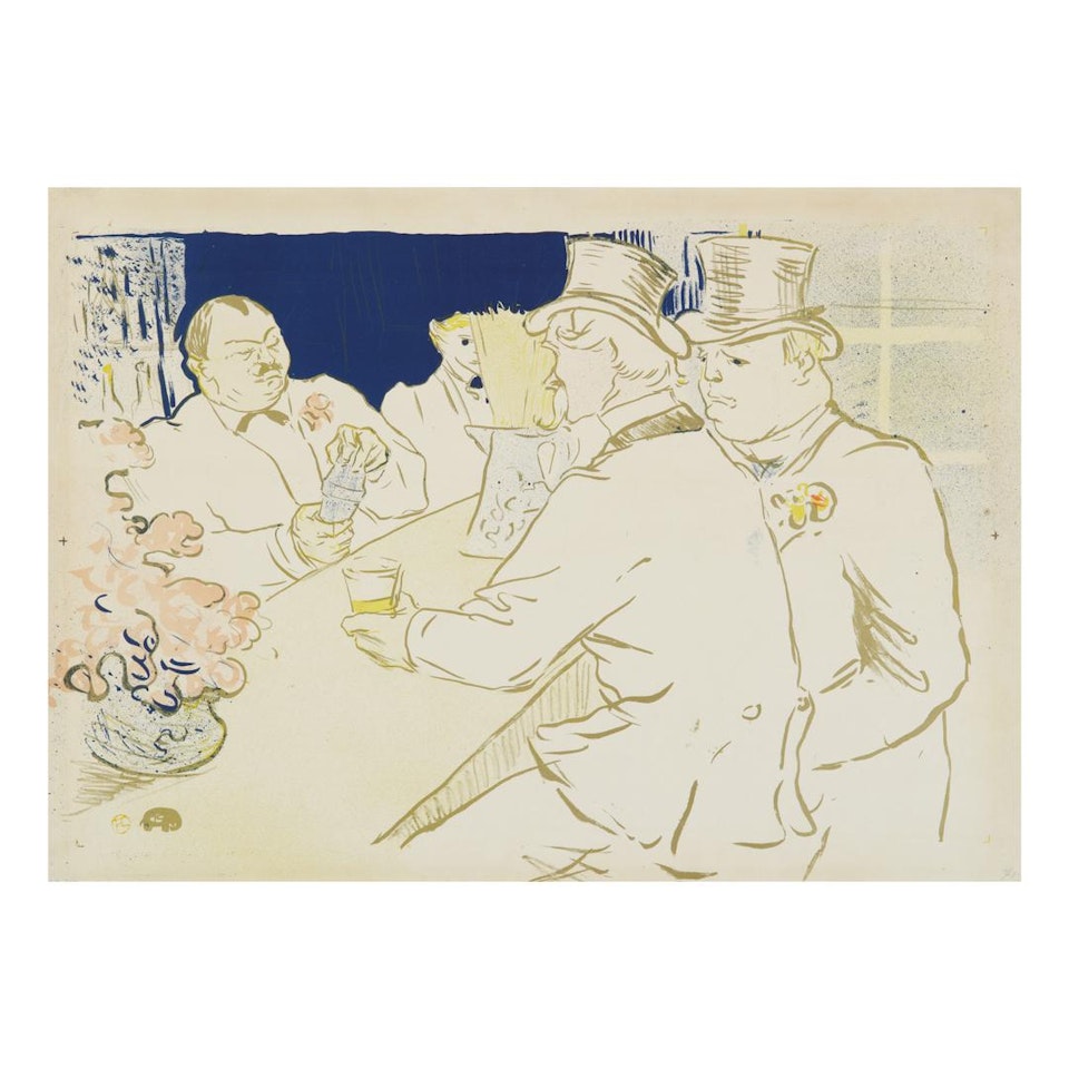 IRISH AND AMERICAN BAR, RUE ROYALE - THE CHAP BOOK (D. 362; ADR. 139; W. P18) by Henri de Toulouse-Lautrec