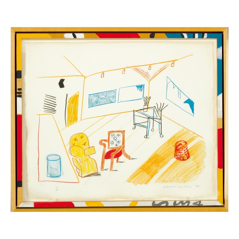 CONVERSATION IN THE STUDIO (M.C.A.T. 260) by David Hockney