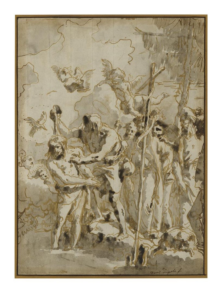 THE BAPTISM OF CHRIST by Giovanni Domenico Tiepolo