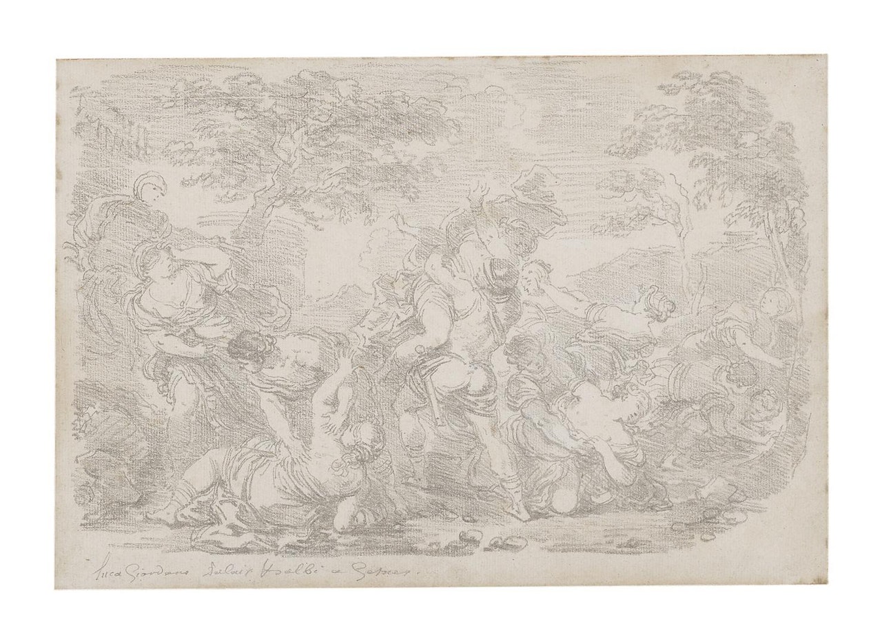 THE RAPE OF THE SABINES AFTER LUCA GIORDANO by Jean-Honoré Fragonard