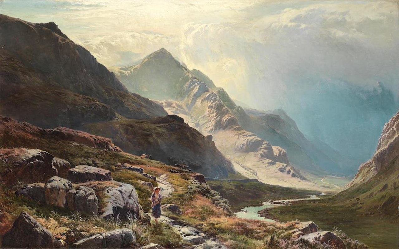 The mountain pass by Sidney Richard Percy