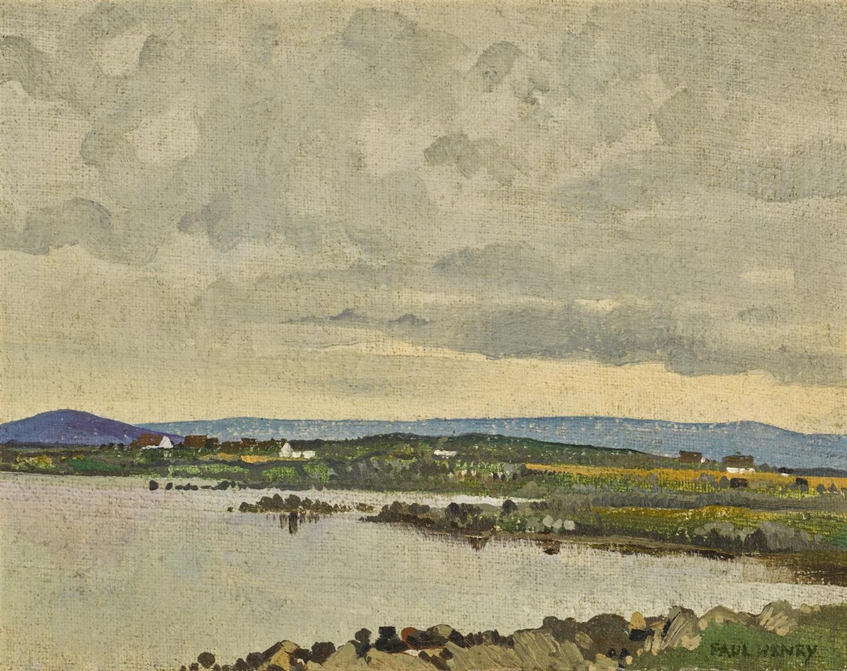 CONNEMARA LANDSCAPE WITH COTTAGES by Paul Henry