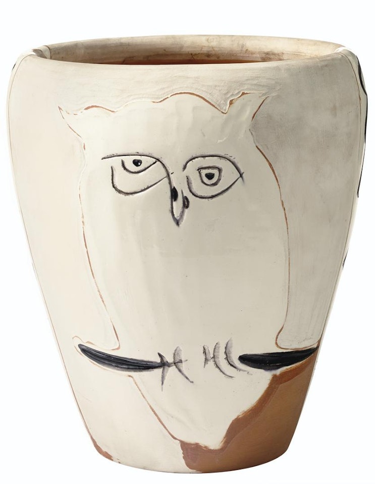 Visage et hibou (A.R. 407) by Pablo Picasso