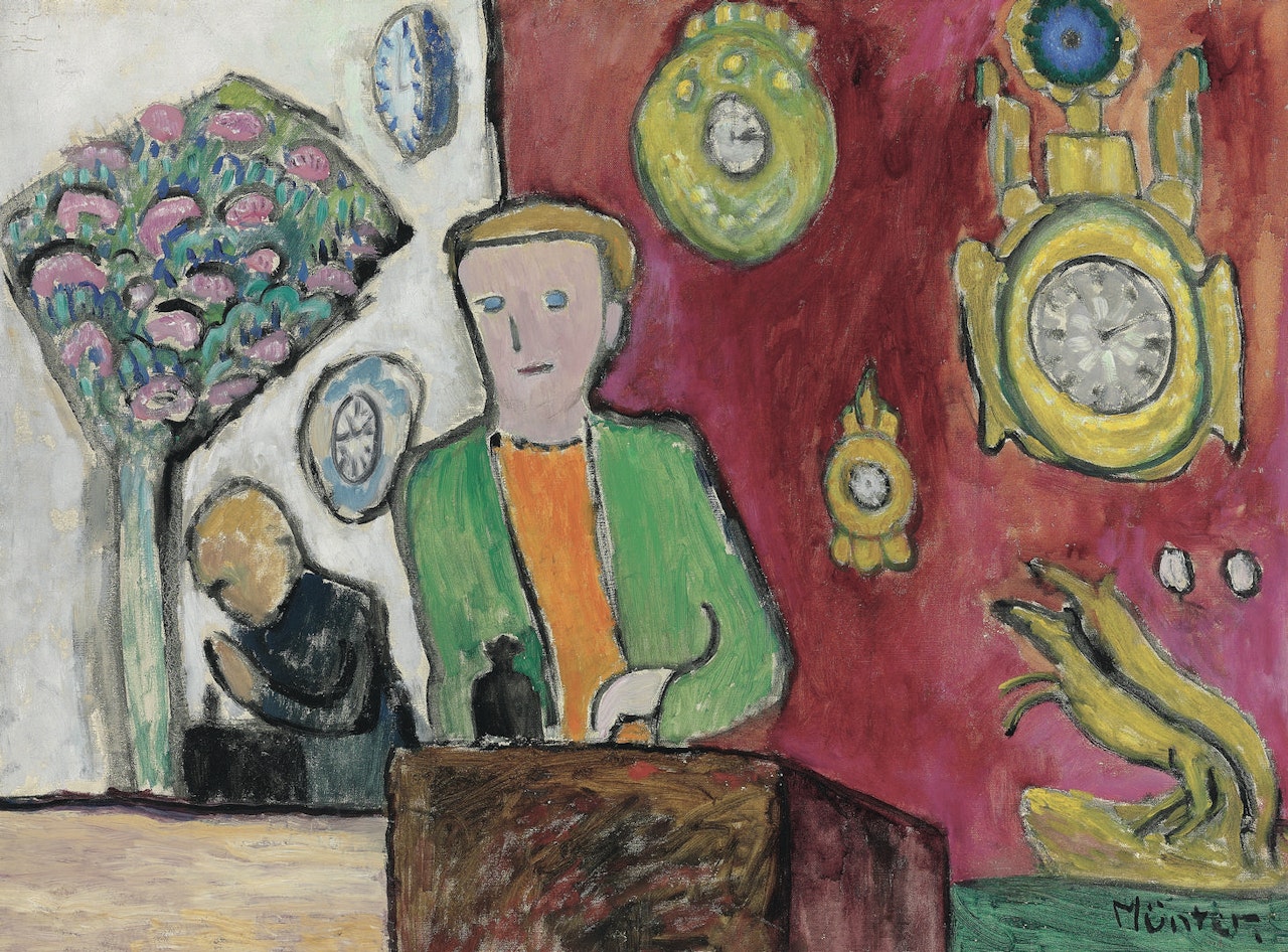 Im Uhrmacherladen by Gabriele Münter