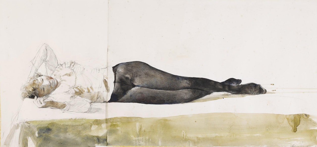 Study for 'Beauty Rest' by Andrew Wyeth