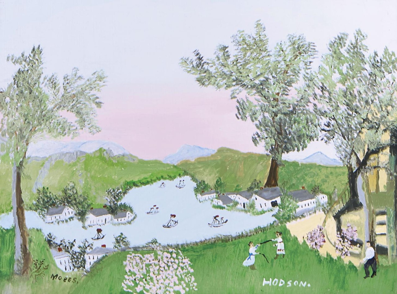 Boat Sailing by Grandma Moses
