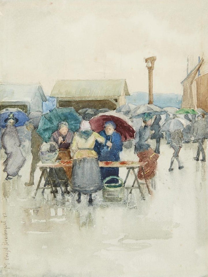 Rainy Day at the Fish Market by Maurice Prendergast