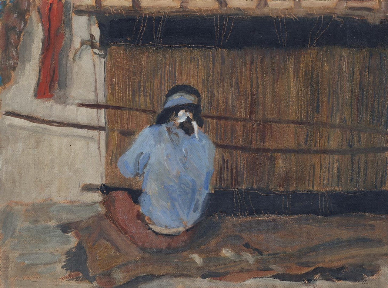 Study for 'Hopi Weaver' by Maynard Dixon