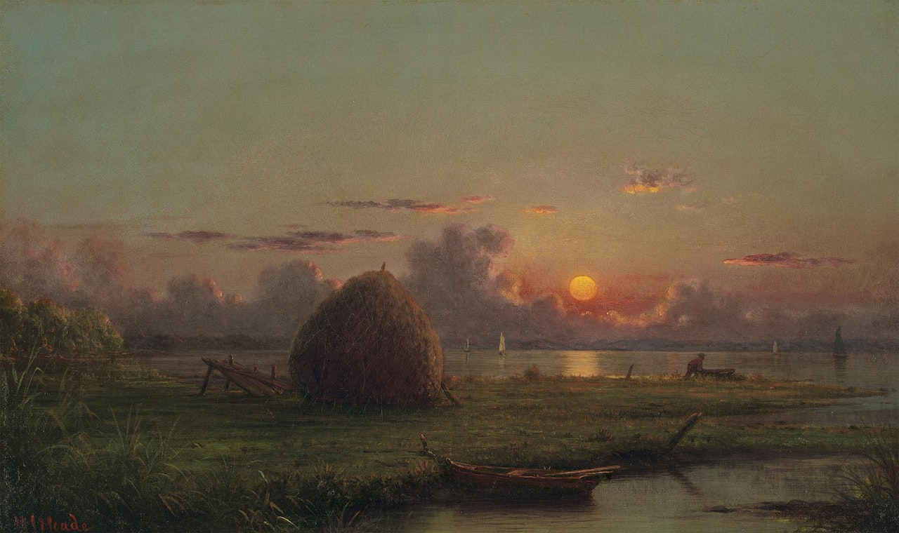 Haystack at Sunset by Martin Johnson Heade