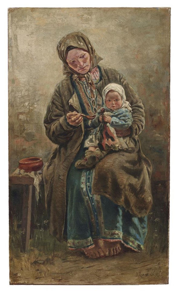Mother and child by Vladimir Makovsky
