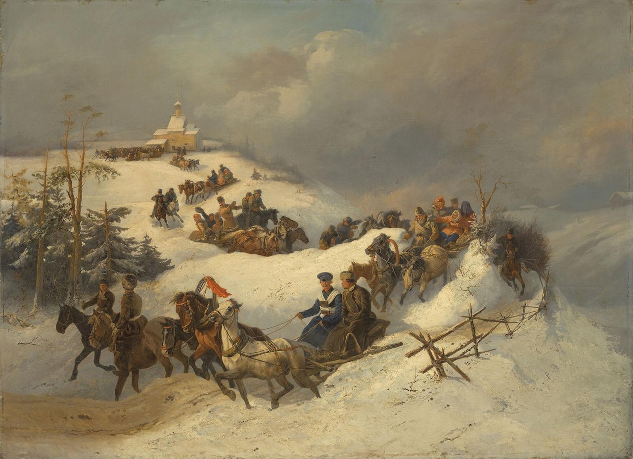 Christmas troika race by Russian School